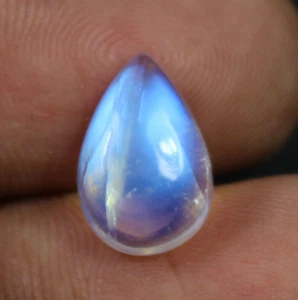 Anillo de cabujón de juego de fuego azul piedra preciosa arco iris natural para hacer joyas piedra lunar - Imagen 1 de 4