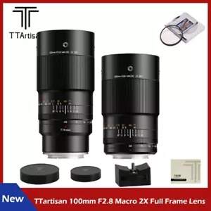 TTArtisan 100 mm F2.8 obiettivo macro 2X full frame per attacco E/X/Z/RF/EOSR/L/EF/GFX/F - Foto 1 di 9