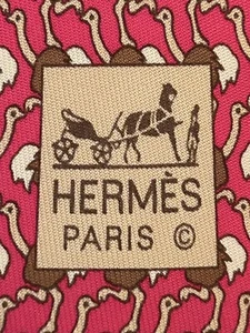 Hermes 5395 OA Ostrich 100% silk tie new without tag - Picture 1 of 6