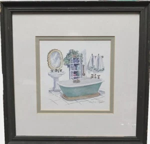 Charlene Winterle Olson Bathroom Vanity Country Art Print Signed - Picture 1 of 20