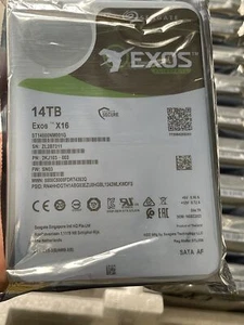 99%NEW Seagate Exos X16 ST14000NM001G 14TB SATA 6Gb/s 3.5" Enterprise Hard Drive - Picture 1 of 1