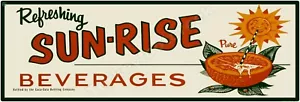Sun-Rise Beverages 8" x 24" Metal Sign - Picture 1 of 1
