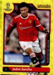 JADON SANCHO 2021 MERLIN *YELLOW WAVE* REFRACTOR RC /225 !! SP🔥 MAN U - Picture 1 of 2