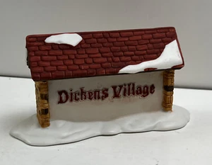 Dickens Village Sign w/ Snow ~ Department 56 ~ #6569-2 Christmas Holiday Decor - Picture 1 of 6