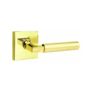 Emtek 5110HECLHUS3NL Passage Square Rosette, Hercules Lever LH Unlacquered Brass - Picture 1 of 1