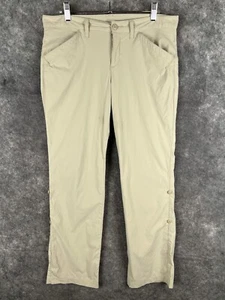 Pantalone Eddie Bauer donna 8 beige utility dritto gamba regolabile lunghezza guadino - Foto 1 di 13