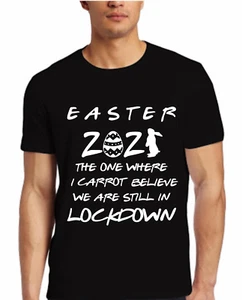 Easter funny t shirt Bunny Friends themed lockdown 2021 t-shirt jumper. I CARROT - Picture 1 of 1