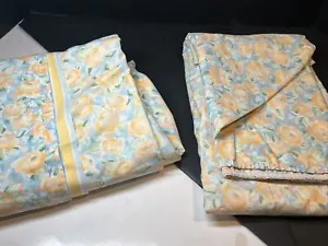 Croscill Fiesta Floral Spannbetttuch und flaches Bettlaken Rosen Hergestellt in den USA Vollständig LESEN - Bild 1 von 4