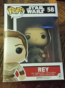 STAR WARS REY #58 FUNKO POP! VINYL FIGUR BOBBLE-HEAD THE FORCE AWAKENS JEDI - Bild 1 von 2