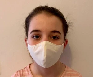 Máscara facial de algodón orgánico que cubre sin químicos máscara para niños algodón tinte grande - Imagen 1 de 7