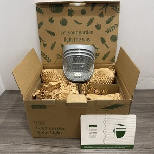 4 Pack Vego Garden Dappled-Light Gray Solar Garden Lights * New In Box * - Picture 1 of 6