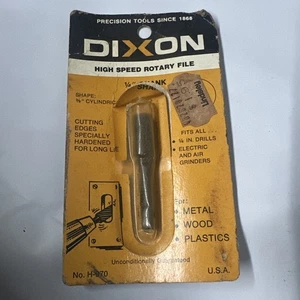 3/8” Cylinder Single Cut HSS Rotary Burr File - American Made USA Made By Dixon - Picture 1 of 6