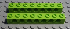 Lego Technic Lochstein 1x8 lime Hellgrün 2 Stück - Picture 1 of 1