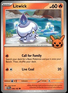 2024 Pokemon Gaming Trick or Trade Litwick #036/167 - Picture 1 of 10