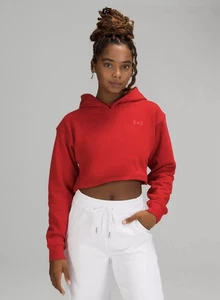 Lululemon Team Canada All Yours Cropped Hoodie Crimson Size 6 Olympics - Picture 1 of 8