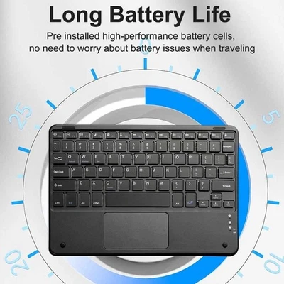 Nuevo Teclado Inalámbrico Bluetooth Teclado Touchpad Para Android IOS Windows PC - Imagen 1 de 4