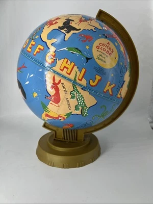 Globo de mesa Cram años 50 (A Child’sGlobe) ilustración de Dave Gerard de colección nuevo Foto 1 de 4