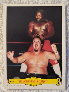 1985 O-Pee-Chee WWF Wrestling Trading Card #24 Junk Yard Dog Mr. Fuji - Foto 1 di 2