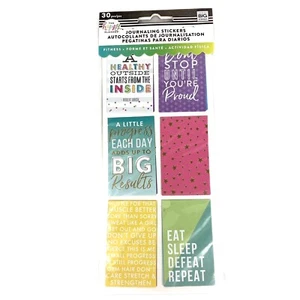 30  Fitness stickers to inspire, track diet, rest, exercise, scrapbook and more - Picture 1 of 7