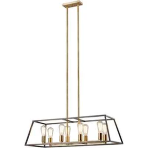 Adams 8-Light Oil Rubbed Bronze Kitchen Island Pendant Light Fixture with Caged - Picture 1 of 1