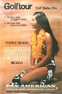 Original vintage poster GOLFTOUR HAWAII PEBBLE BEACH 1968 - Picture 1 of 1