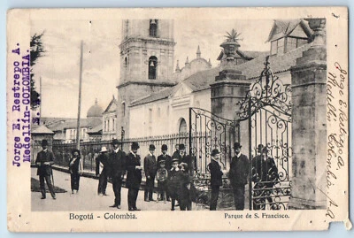 Bogotá Colombia SA Postal Vista del Parque San Francisco 1916 Publicado Antiguo Foto 1 de 2