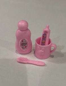 Toothbrush Cups Toothpaste 4 Piece Set For 18" American Girl Doll House Bathroom - Picture 1 of 3
