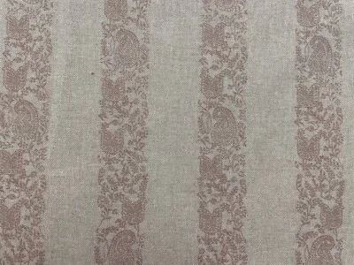 FRANK THOMAS INTERIORS Vintage Shield & Paisley Streifen Leinen Stoff rosa Vorhang Blind Polsterung