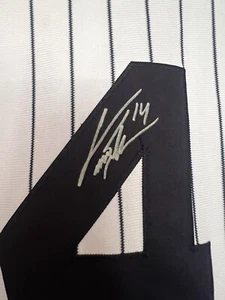 JERSEY AUTOGRAFIADO POR CURTIS GRANDERSON New York Yankees Firmado Auto Majestic 52 - Imagen 1 de 4