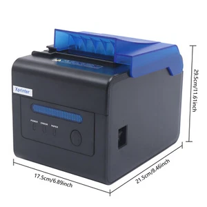 Thermal Receipt Printer 80mm POS/ESC Receipt Printer USB Serial LAN Auto Cutter - Picture 1 of 12