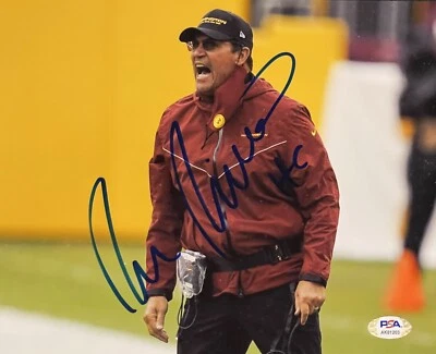 Ron Rivera Signed Autographed Washington Commanders Redskins 8x10 Photo PSA/DNA - Image 1 of 2