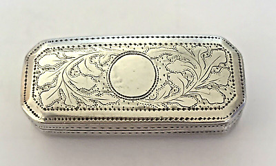 English Silver Engraved VINAIGRETTE Joseph Willmore Birmingham 1813 • 233.81$