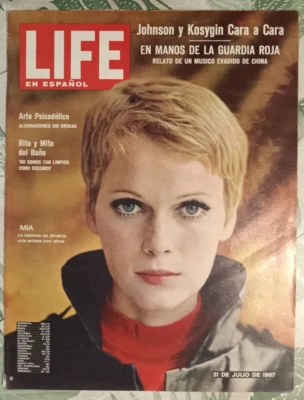 LIFE EN ESPAÑOL MEXICAN MAGAZINE VOL 30 No 3, 31 JUL 1967, MIA FARROW ON COVER - Image 1 of 4