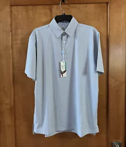 GENTEAL Brrr Polo Golf Shirt Herren Gr. Medium weiß dunkelblau Baseball Print - Bild 1 von 10