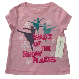 NUEVO CON ETIQUETAS Peek Girls 3T Rosa Vals de los Copos de Nieve Cascanueces Ballet Camisa de Navidad - Imagen 1 de 7