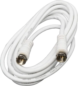 1.5m Lead White F Plug to F Plug - Picture 1 of 1