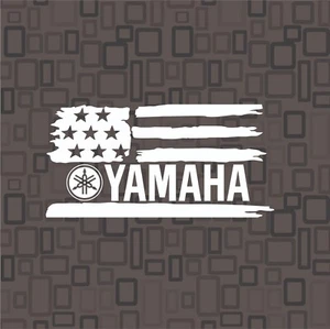 Yamaha US Flagge Logo Aufkleber Vinyl Decal für Motorrad Auto LKW Fenster Logo #1L - Bild 1 von 4
