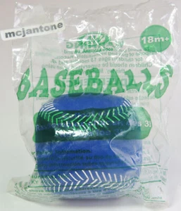 MIP U-3 A&W Restaurant 2004 Baseballs UNDER 3 BLUE BALL Plüsch BASEBALL Stofftier - Bild 1 von 2