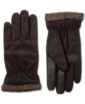 NEW $145 Isotoner Signature Mens Black Lined Smartouch Warm Winter Gloves Size L - Image 1 of 2