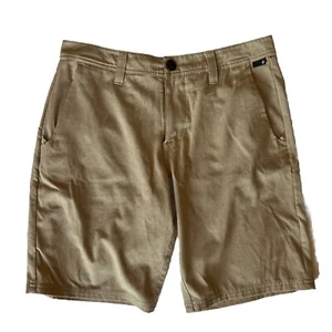 Volcom Khaki Hybrid Shorts Size 30 Trunks Mesh Pockets Swim Surf Skate Gorpcore - Picture 1 of 9