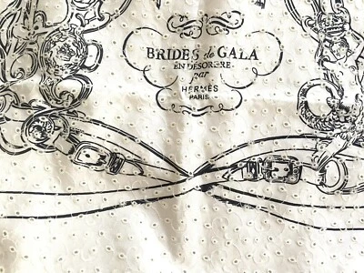 Hermes Carre 70 Brides De Gala Broderie Anglaise Scarf; w/box, ribbon & tag - Image 1 of 4