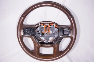 DODGE RAM 2500 3500 LEATHER WOOD STEERING WHEEL LONGHORN LIMITED - Picture 1 of 20