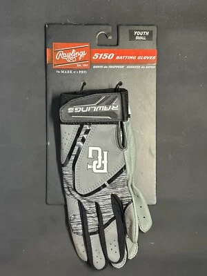 Nuevos Guantes de Bateo Juvenil Rawlings 5150 Negros Pequeños Edición Especial Juego Perfecto Foto 1 de 2