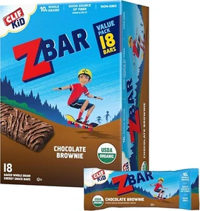 NEW CLIF Kid Zbar Chocolate Brownie Soft Baked Whole Grain Snack Bars USDA - Picture 1 of 18