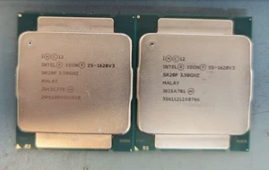 Lot of 2 Intel Xeon E5-1620 v3 3.50GHz LGA2011-3 Quad-Core SR20P CPU Processor - Picture 1 of 2