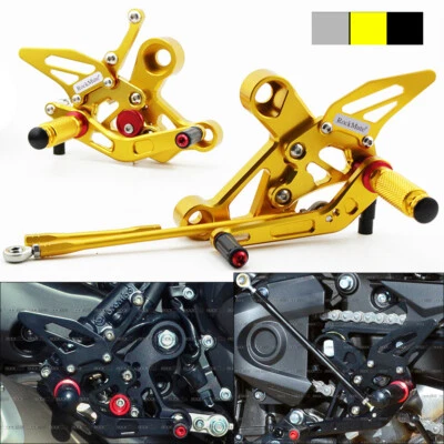 Para YAMAHA MT-09 FZ-09 14-20 Juego Trasero Pie Soporte Reposapiés Freno Pedal de Cambio Foto 1 de 4
