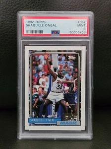 1992 Rookie Card Topps Shaquille O'Neal #362 PSA 9 Mint Basketball NBA HOF RC - Picture 1 of 4
