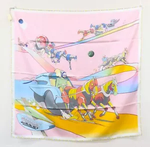 Bufanda de seda HERMES Carre 90 Space Derby 35 pulgadas 90 cm rosa raro - Imagen 1 de 10
