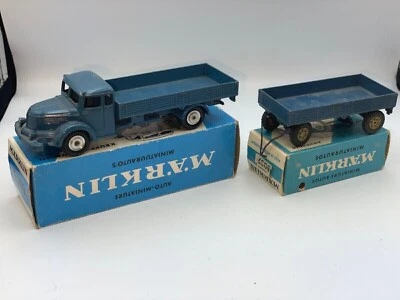 MARKLIN 8000er 8009+8037 KRUPP CAMION E RIMORCHIO IN SCATOLA ORIGINALE OVP - Immagine 1 di 4