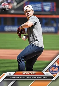 2024 TOPPS NOW MLB CARD NEW YORK METS NICKY CASS #150 THROWS OUT 1st PITCH - Picture 1 of 1